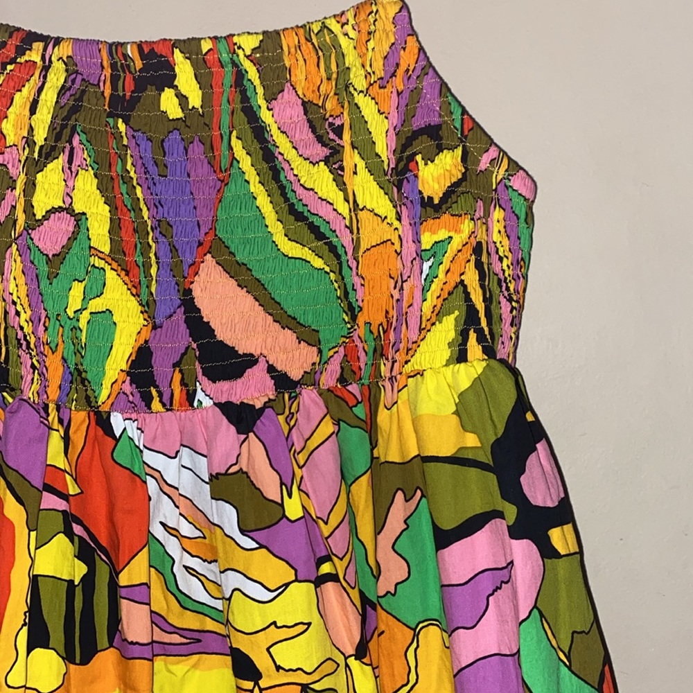 SWF Birds of Paradise Smocked Tie Strap Dress - Picture 10 of 12